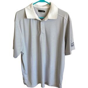 Callaway golf polo SZ Large blue white striped short sleeve athletic
